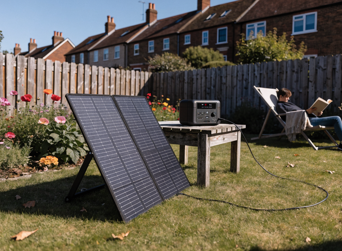 Portable Solar Panel 100W – in use