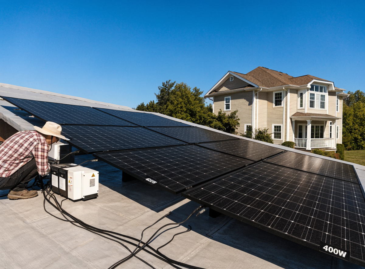 Portable Solar Panel 400W – in use