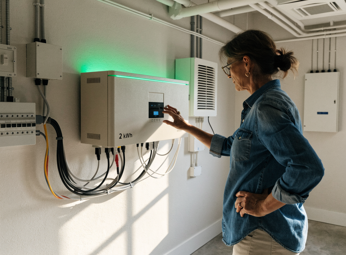 Home Backup Battery 2kWh – in use