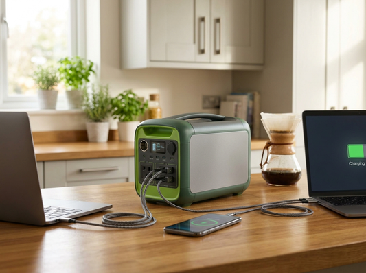 Portable Power Station 2000 in use in a modern kitchen setting
