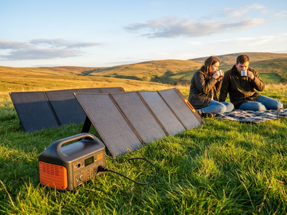 Portable Solar Panel 200W in outdoor lifestyle setting